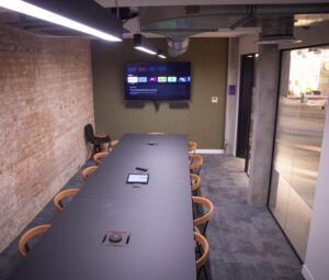 Large meeting room with Audio Visual Technology