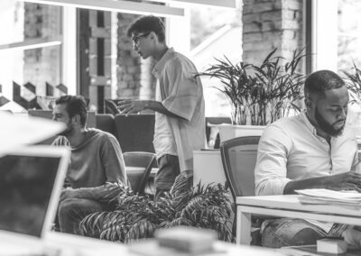 Busy coworking office
