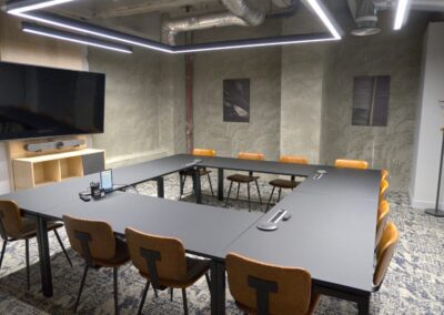 Large meeting room with AV and TV screen